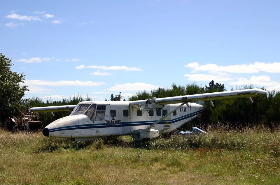 The jump aircraft of Taupō Tandem Skydiving on the ground