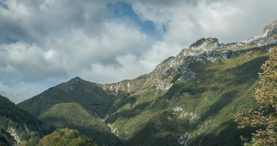 The Kanin massif above the Bovec basin in the Julian Alps